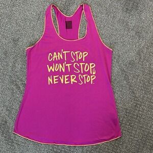 The North Face PINK Can't Stop Won't Stop Never Stop Graphic Tank Women's Sz MED